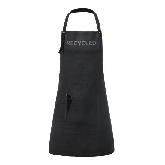 UPCYCLE-Recycled full bib apron with adjustable neck straps