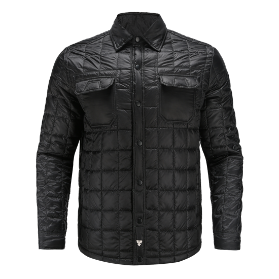 RESPECT-Recycled polyester quilted thermo shirt jacket